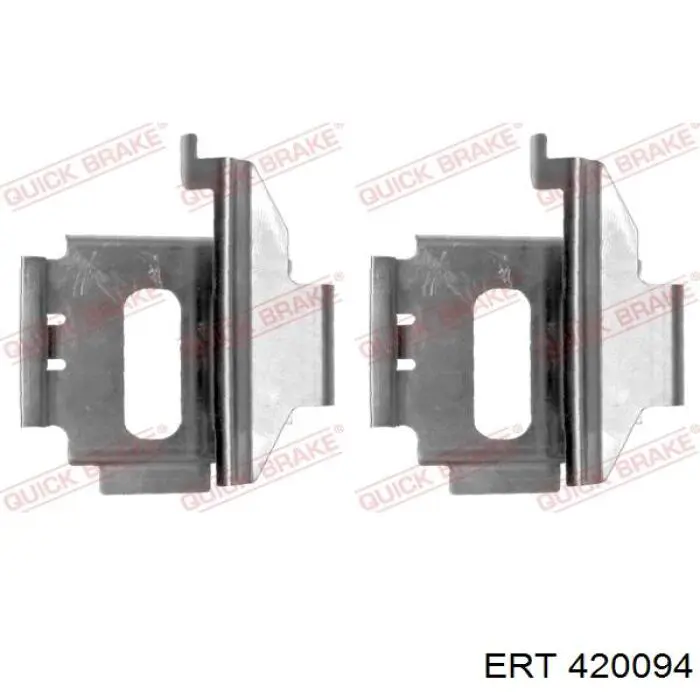 420094 ERT комплект пружинок кріплення дискових колодок, передніх