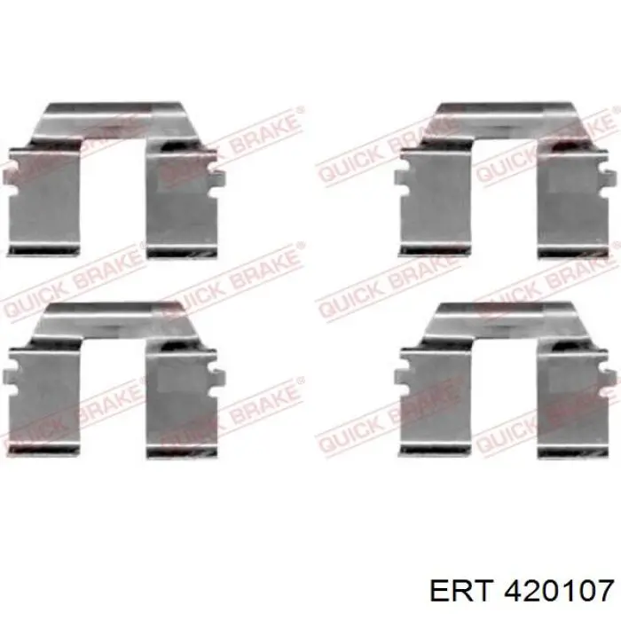 Комплект пружинок кріплення дискових колодок, задніх ERT 420107 ціна, від 4.60 USD