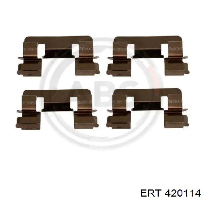 420114 ERT комплект пружинок кріплення дискових колодок, передніх