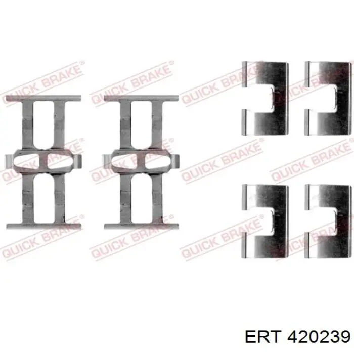 420239 ERT комплект пружинок кріплення дискових колодок, задніх