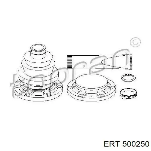 Пильник ШРУСа зовнішній, задньої піввісі 500250 ERT