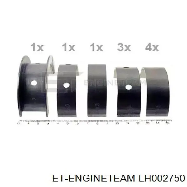 Вкладиші колінвала, корінні, комплект, 2-й ремонт (+0,50) Glyco H10185050MM ціна, від 40.28 USD
