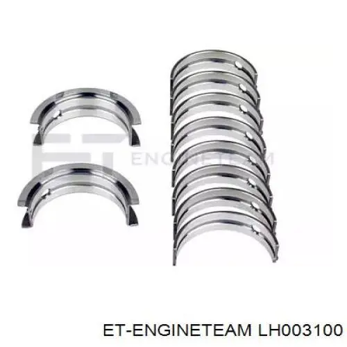 Вкладиші колінвала, корінні, комплект, стандарт (STD) HCJC044S Parts-Mall