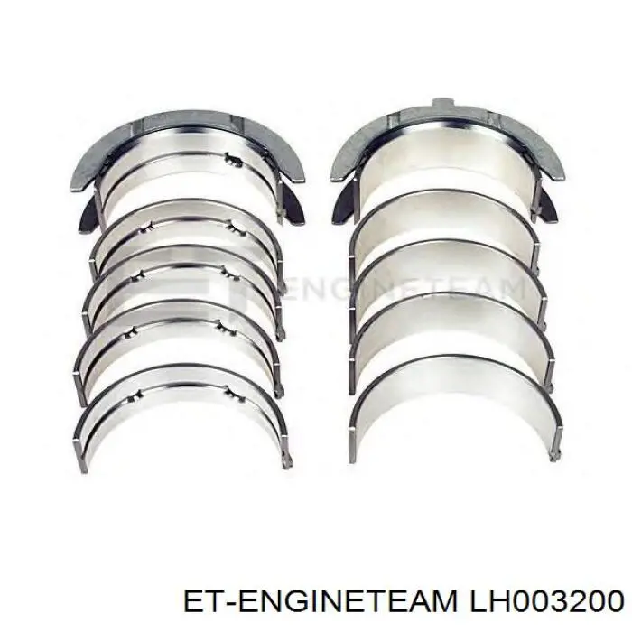 Вкладиші колінвала, корінні, комплект, стандарт (STD) ET Engineteam LH003200