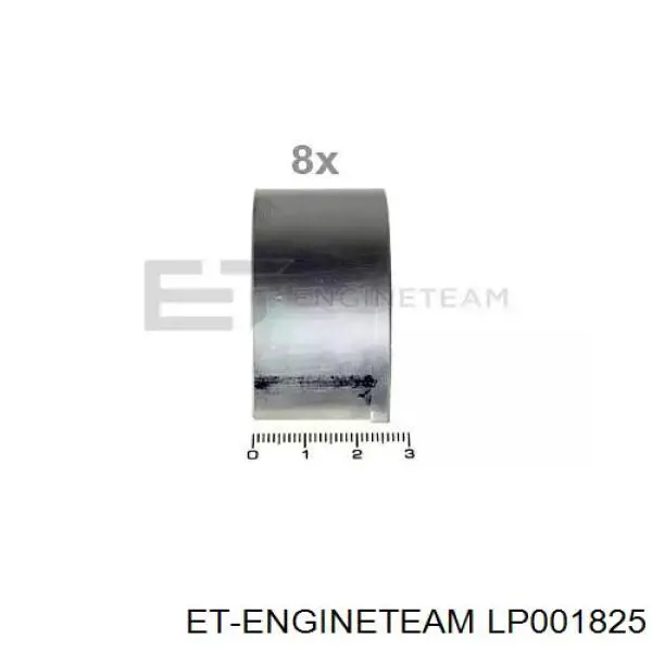 Вкладиші колінвала, шатунні, комплект, 1-й ремонт (+0,25) LP001825 ET Engineteam