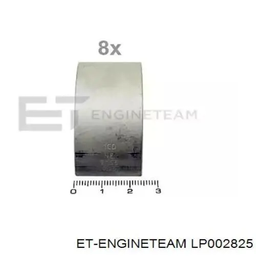 ENT074003025 Engitech вкладиші колінвала, шатунні, комплект, 1-й ремонт (+0,25)