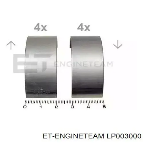 Вкладиші колінвала, шатунні, комплект, стандарт (STD) LP003000 ET Engineteam