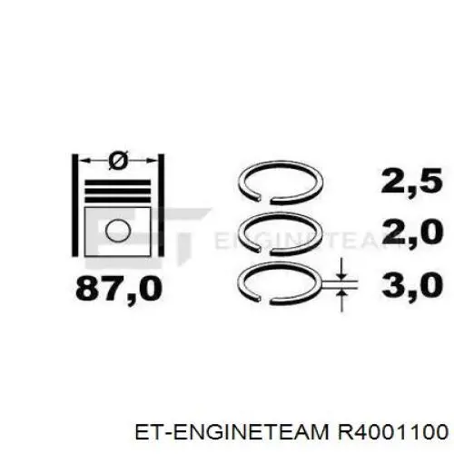 Купити HCIA110S Parts-Mall Маслоз'емні кільця, стандартні