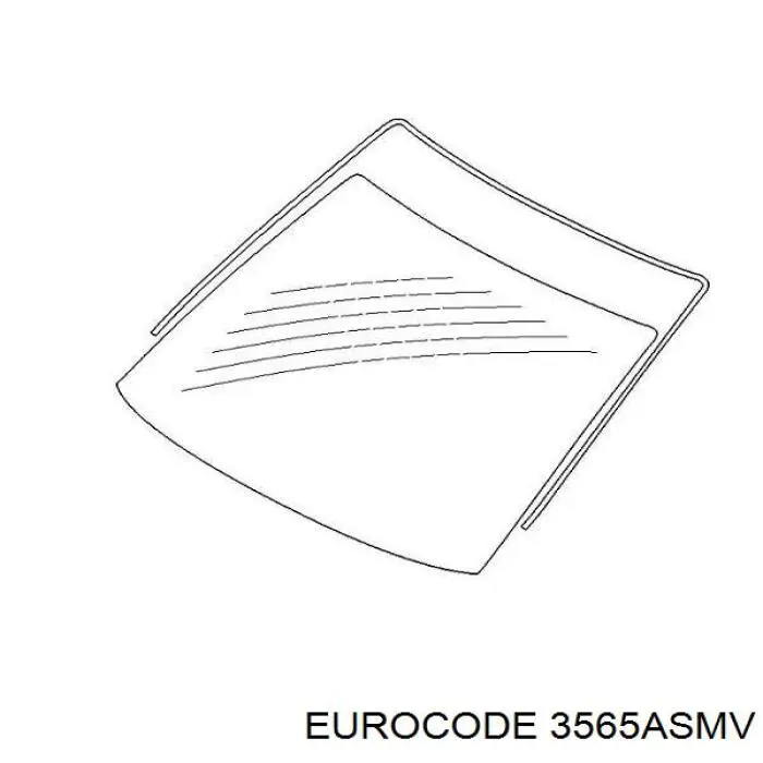 Молдинг вітрового скла Eurocode 3565ASMV ціна, від 21.08 USD