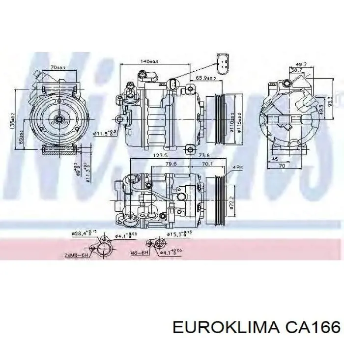 Шків компресора кондиціонера Audi A4 Avant B6 (8E5) (Ауді A4)