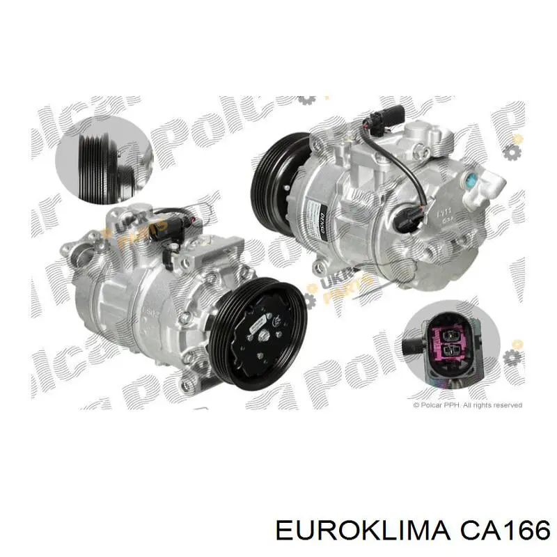 Шків компресора кондиціонера CA166 Euroklima