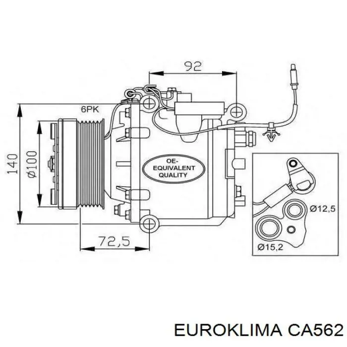 Супорт гальмівний передній лівий CA562 Euroklima
