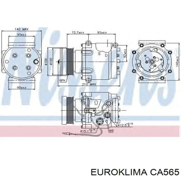 Купити CA565 Euroklima Шків компресора кондиціонера