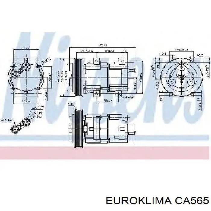 Шків компресора кондиціонера REMA-PARTS CA565