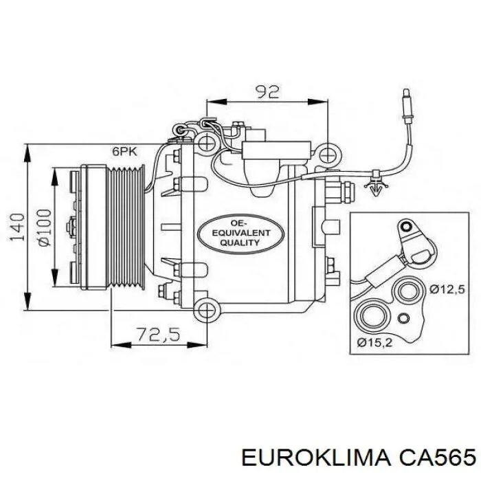 CA565 Euroklima Шків компресора кондиціонера