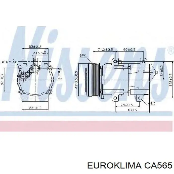 Шків компресора кондиціонера Euroklima CA565 ціна, від 55.03 USD
