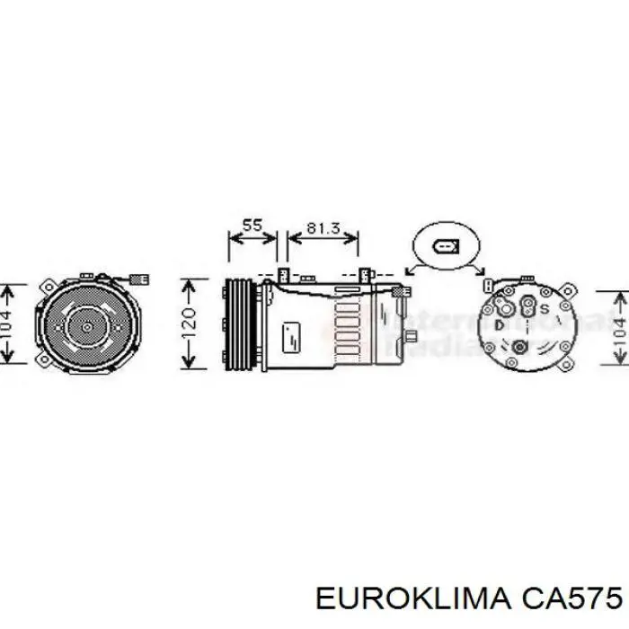 CA575 Euroklima шків компресора кондиціонера