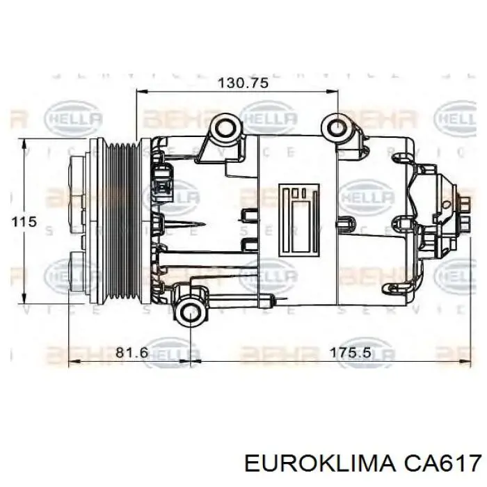 CA617 Euroklima шків компресора кондиціонера