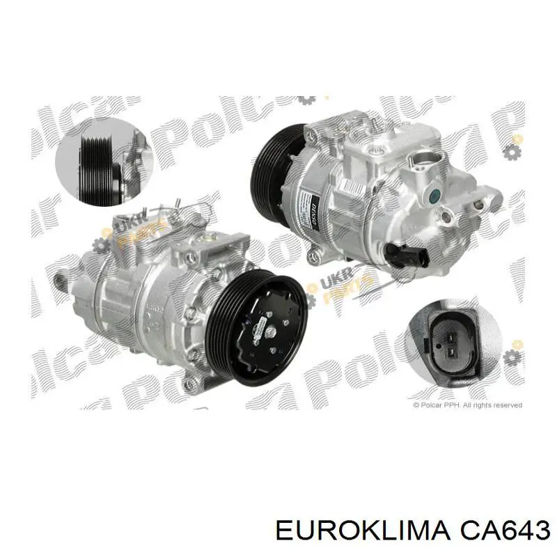 Купити CA643 Euroklima Шків компресора кондиціонера