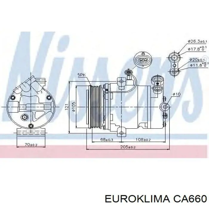CA660 Euroklima Шків компресора кондиціонера