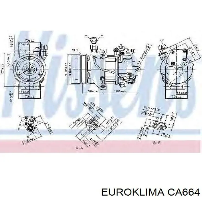 CA664 Euroklima Привід компресора системи опалення
