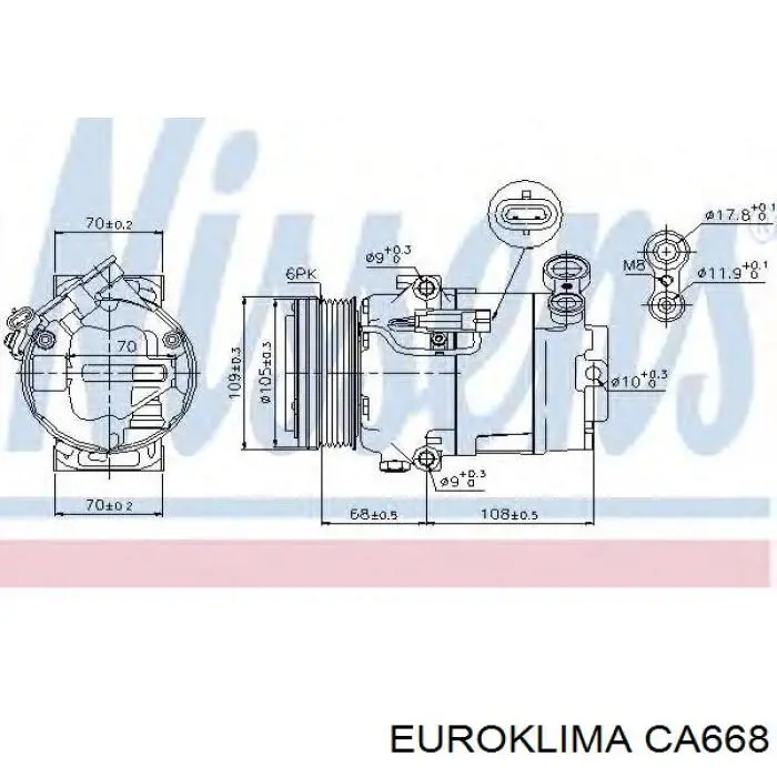 Купити CA668 Euroklima Муфта компресора кондиціонера