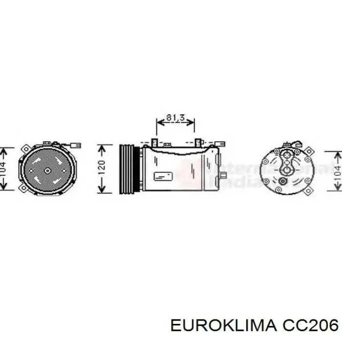 Компресор системи кондиціювання Euroklima CC206 ціна, від 64.18 USD