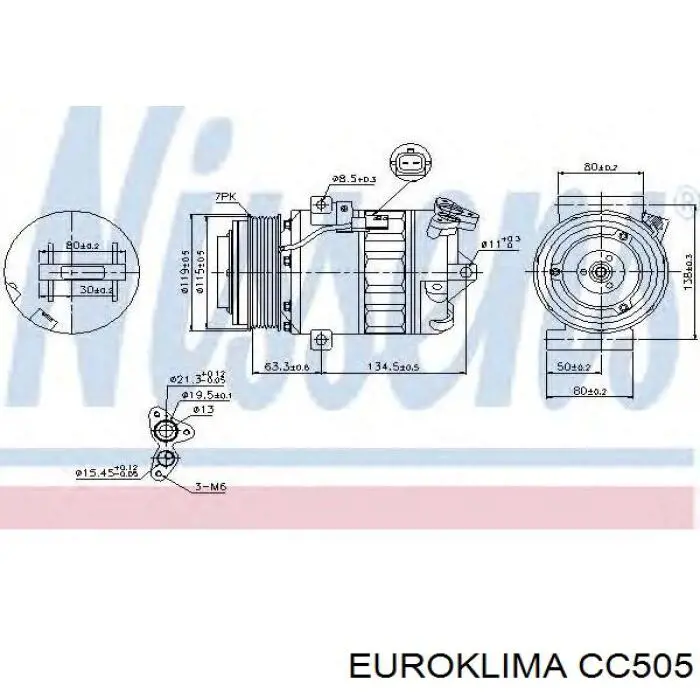 Муфта компресора кондиціонера CC505 Euroklima