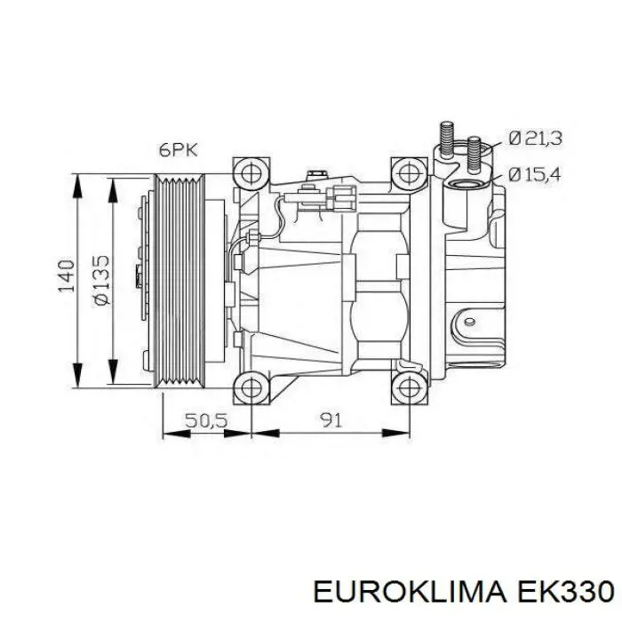 Диск муфти компресора кондиціонера EK330 Euroklima