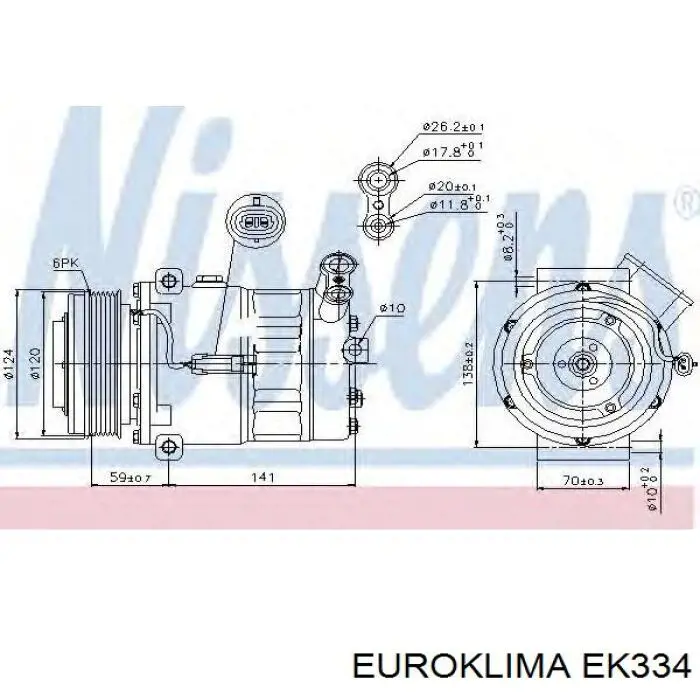 Диск муфти компресора кондиціонера EK334 REMA-PARTS