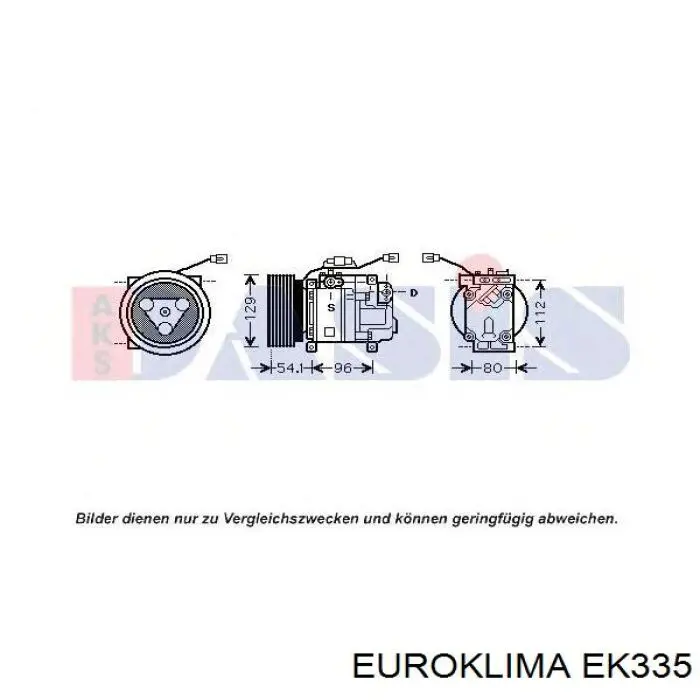 Купити EK335 Euroklima Диск муфти компресора кондиціонера