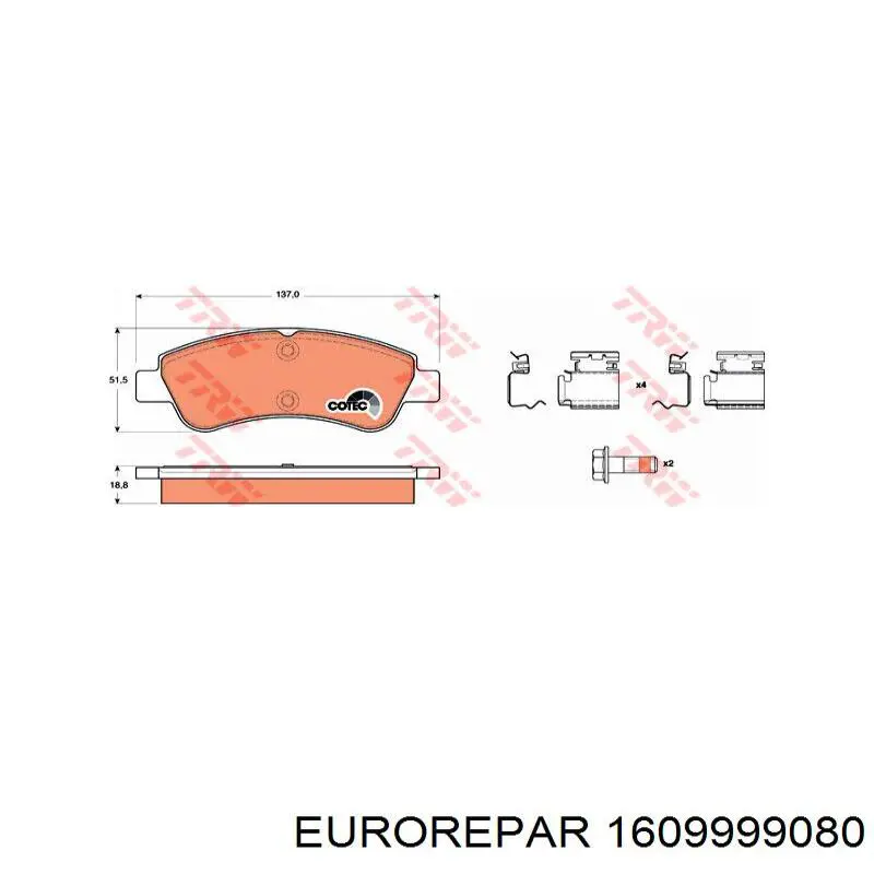Повітряний фільтр салону Eurorepar 1609999080