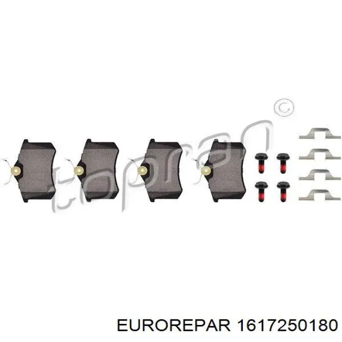 Купити 1617250180 Eurorepar Задні колодки