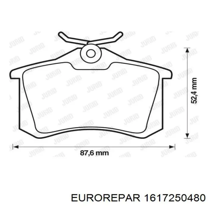 Задні гальмівні колодки 1617250480 Eurorepar