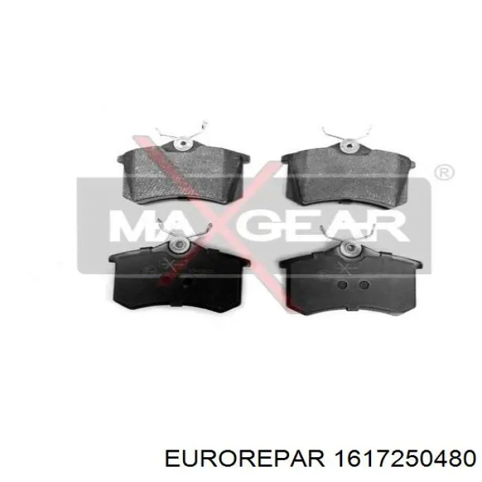 Задні гальмівні колодки Eurorepar 1617250480 ціна, від 16.48 USD