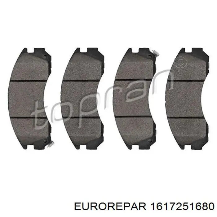 Гальмівні колодки Eurorepar 1617251680 ціна, від 20.64 USD