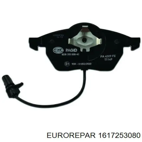 Купити 1617253080 Eurorepar Колодки гальмівні передні, дискові