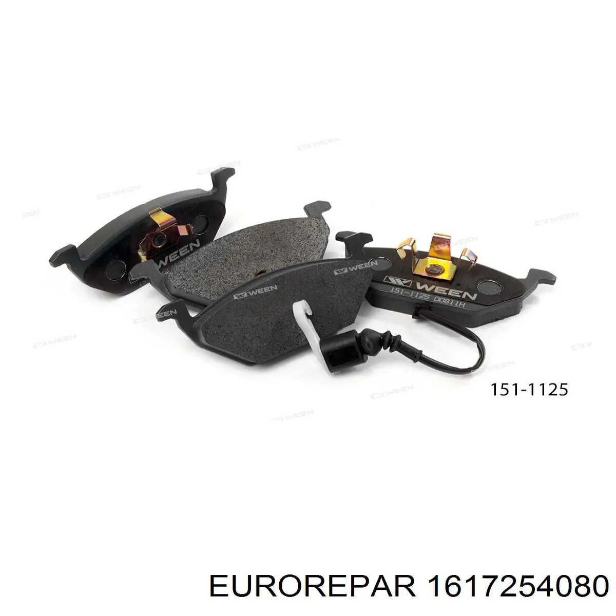 Гальмівні колодки Eurorepar 1617254080 ціна, від 21.32 USD