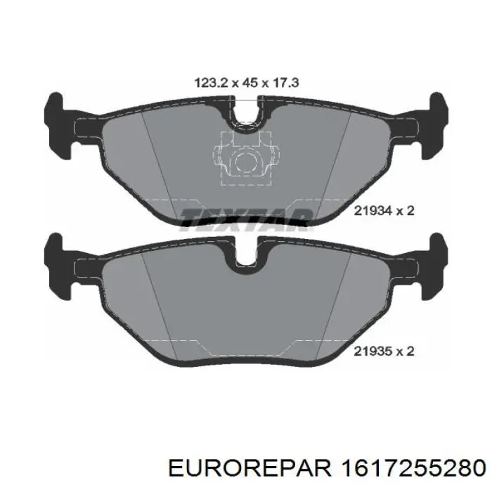Передні тормозні колодки 34212157591 BMW