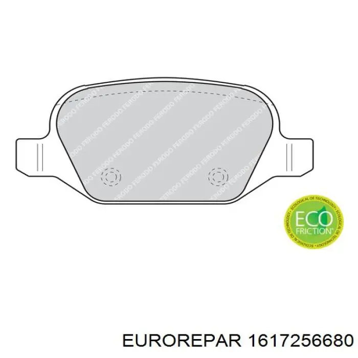 Купити 1617256680 Eurorepar Колодки гальмівні передні, дискові