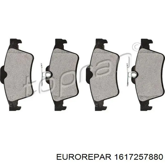 Задні гальмівні колодки 1617257880 Eurorepar
