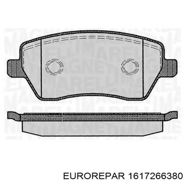 Гальмівні колодки Eurorepar 1617266380 ціна, від 17.78 USD