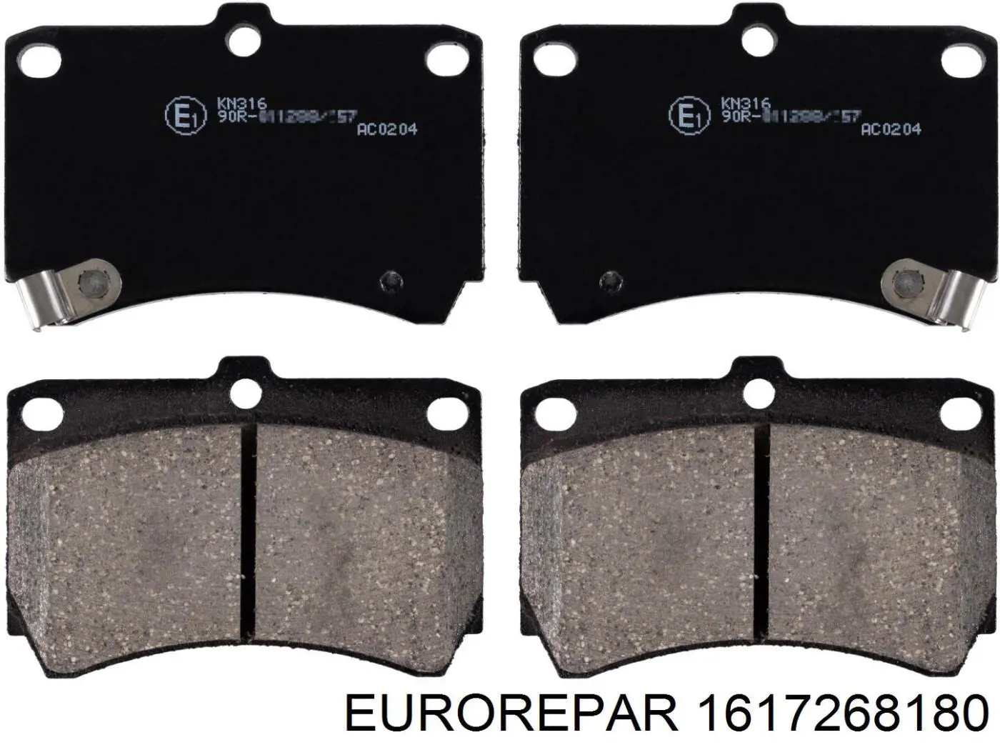 1617268180 Eurorepar колодки гальмівні передні, дискові