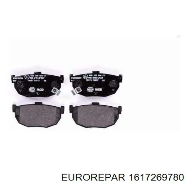 Задні гальмівні колодки Eurorepar 1617269780 ціна, від 14.50 USD