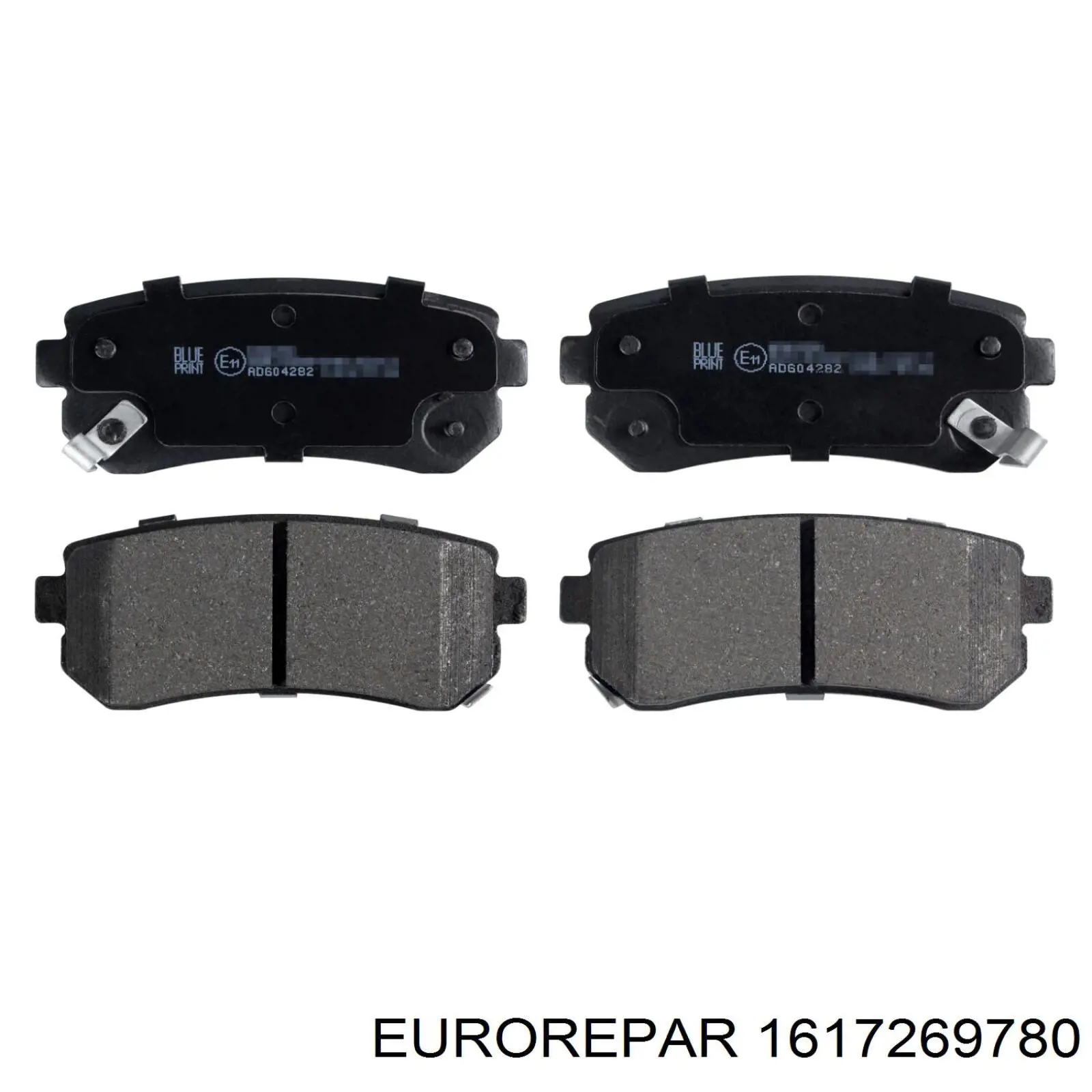 1617269780 Eurorepar колодки гальмові задні, дискові