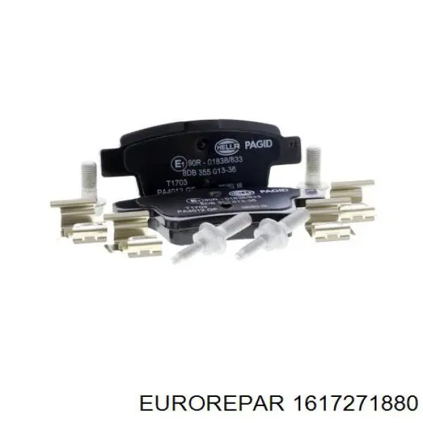Задні гальмівні колодки Eurorepar 1617271880 ціна, від 19.26 USD