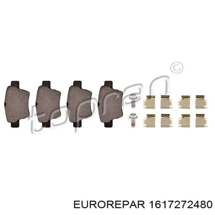 1617272480 Eurorepar Колодки гальмівні задні, дискові