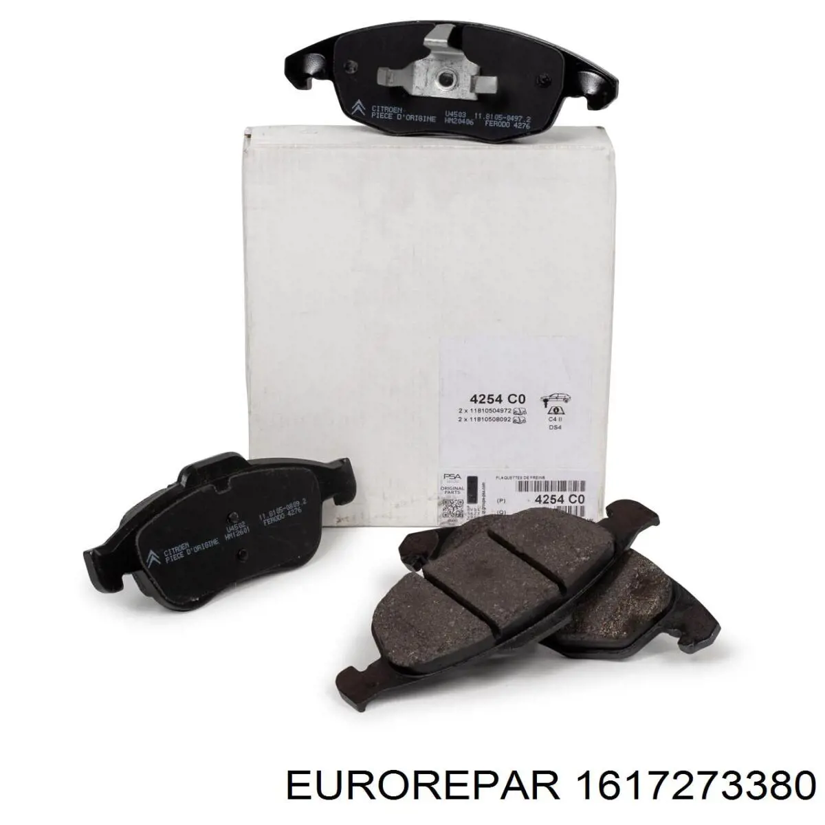 Передні тормозні колодки 1617273380 Eurorepar
