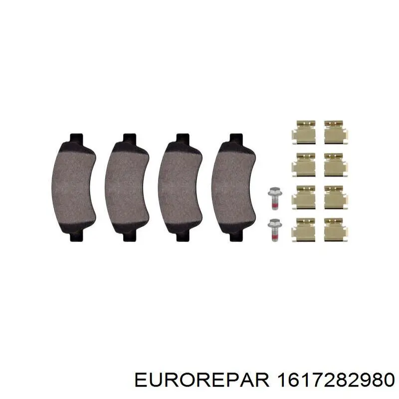 Купити 1617282980 Eurorepar Колодки гальмівні передні, дискові