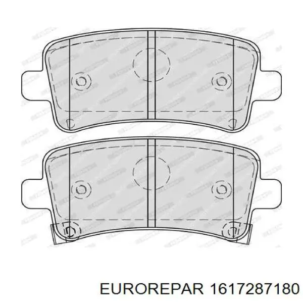 Задні гальмівні колодки Eurorepar 1617287180 ціна, від 19.40 USD